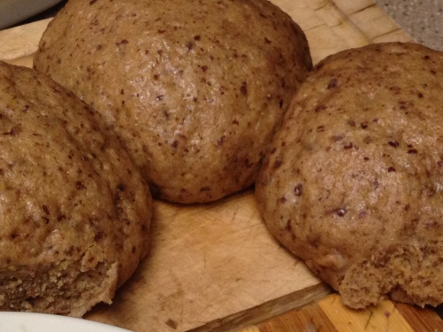 Fresh batch steamed buns w/ flax